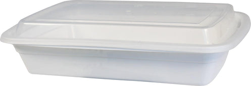 Value+ - 24oz Rectangle Plastic Container - White - Retail Pack Value+ - 24oz Rectangle Plastic Container - White - Retail Pack