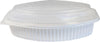 Value+ 28WC - Oval Container - 28oz - White w/Clear Lid