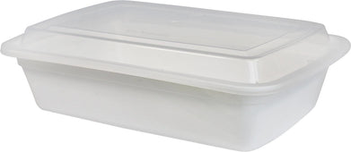 Value+ - 28oz Rectangle Plastic Container - White - Retail Pack Value+ - 28oz Rectangle Plastic Container - White - Retail Pack