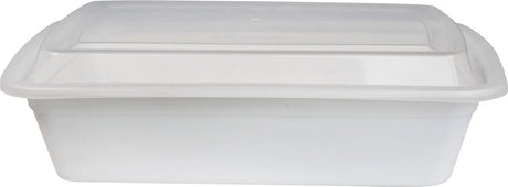 Value+ - 28oz Rectangle Plastic Container - White - Retail Pack Value+ - 28oz Rectangle Plastic Container - White - Retail Pack