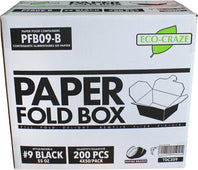 Eco-Craze - #9 Black Paper Fold Box - PFB09-B Eco-Craze - #9 Black Paper Fold Box - PFB09-B