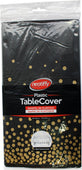 Table Cover - 54x108” Rectangular - Black Golden Dot