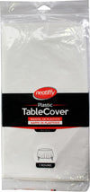 Neatiffy Plastic Table Cover - 84” Round, White