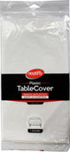 Neatiffy Plastic Table Cover - 84” Round, White Neatiffy Plastic Table Cover - 84” Round, White