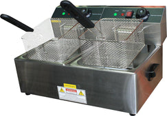 Pro-Kitchen - Double Table Top Electric Fryer - 110V - 2x6L Pro-Kitchen - Double Table Top Electric Fryer - 110V - 2x6L