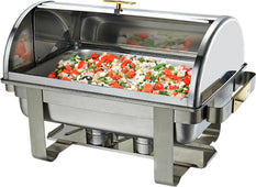 CLR - Kesgi - Chafing Dish - Hinged Lid - Gold Handles - LS-RF900 CLR - Kesgi - Chafing Dish - Hinged Lid - Gold Handles - LS-RF900