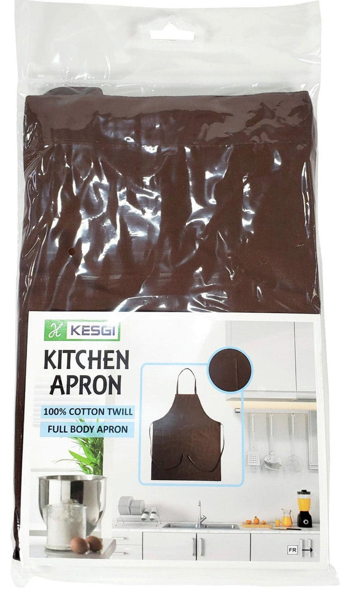 CLR - Kesgi - Apron - Full Body - Chocolate - 2 Pockets - AP002CH