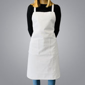 Kesgi - Apron - Full Body - White - 3 Pockets - AP001WH Kesgi - Apron - Full Body - White - 3 Pockets - AP001WH