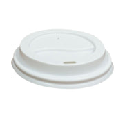 Morning Dew - Dome Sip Lid for 8 oz Tall Hot Paper Cups - White - 8DL-W Morning Dew - Dome Sip Lid for 8 oz Tall Hot Paper Cups - White - 8DL-W