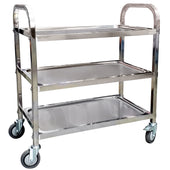 Pro-Kitchen - 95cmx50cmx95cm - 3 Shelf Trolley - SS - Large Pro-Kitchen - 95cmx50cmx95cm - 3 Shelf Trolley - SS - Large
