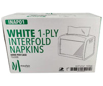 Mayfair - 1 ply Interfold Napkins 1/4 Fold - White - INAP01 Mayfair - 1 ply Interfold Napkins 1/4 Fold - White - INAP01