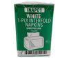 Mayfair - 1 ply Interfold Napkins 1/4 Fold - White - INAP01