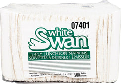 White Swan/Suave - Lunch Napkins -1 Ply - White White Swan/Suave - Lunch Napkins -1 Ply - White