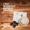 Mayfair - 1 Ply Cocktail Napkins 1/4 Fold - White - CNAP01