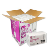 Mayfair - 3 ply Dinner Napkins 1/8 Fold - White - DNAP03 Mayfair - 3 ply Dinner Napkins 1/8 Fold - White - DNAP03