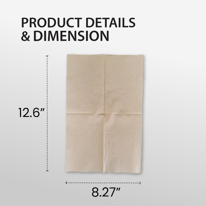 Mayfair - 1 ply Interfold Napkins 1/4 Fold - Kraft - INAP01K