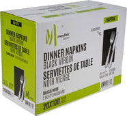 Mayfair - 2 Ply Dinner NaPKIN 1/8 Fold - Black Mayfair - 2 Ply Dinner NaPKIN 1/8 Fold - Black
