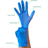 Rhino - NB6 - Blue Nitrile Gloves - Medium - 600M Rhino - NB6 - Blue Nitrile Gloves - Medium - 600M