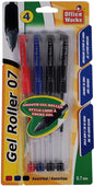 Office Works - 4-pc. 0.7mm Gel Roller Ball Office Works - 4-pc. 0.7mm Gel Roller Ball