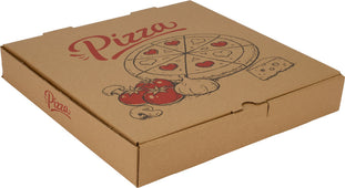 Printed Kraft Pizza Box - 12 Printed Kraft Pizza Box - 12