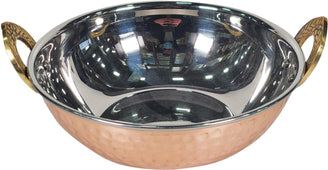 Copper Serving Karahi 600Ml No.3, 16.5cm Copper Serving Karahi 600Ml No.3, 16.5cm