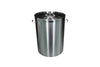 60x80cm (218L) Commercial SS Stock Pot w/2 Handles & Lid