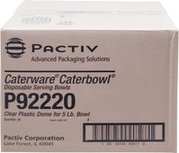 CLR - Pactiv - Clear Plastic Dome Lid - 10 lb Bowl - P92230