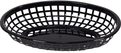 Plastic Oval Food Basket - Black/Brown/Red Plastic Oval Food Basket - Black/Brown/Red