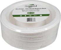 Eco-Craze - 12oz Round Bagasse Bowl - Retail Pack Eco-Craze - 12oz Round Bagasse Bowl - Retail Pack
