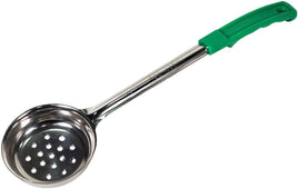 Portion Spoon - 4oz - Perforated - SS - Green Portion Spoon - 4oz - Perforated - SS - Green