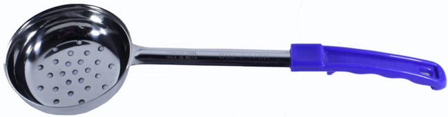 Portion Spoon - 8oz - Perforated - SS - Blue Portion Spoon - 8oz - Perforated - SS - Blue