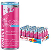 Red Bull - White Peach - Sugar Free - Cans Red Bull - White Peach - Sugar Free - Cans