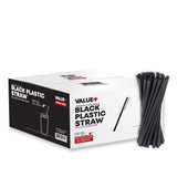 Value+ - 8'' - Black Plastic Straw - 6 mm Value+ - 8'' - Black Plastic Straw - 6 mm