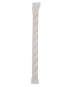 Eco-Craze Paper Straws - Red and White, 12mmx8
