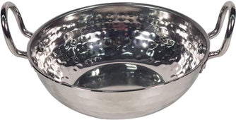 Karahi SS Hammered 450Ml S/W No.2 With SS Wire Handle Rivetted, 15cm Karahi SS Hammered 450Ml S/W No.2 With SS Wire Handle Rivetted, 15cm
