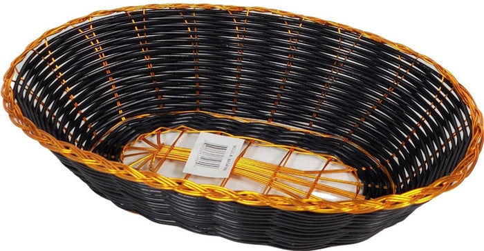 Magnum - Oval Bread Basket Black & Gold