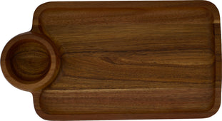 L.Gourmet - Acacia Wood One Dip Serve Board, 37x20x2cm L.Gourmet - Acacia Wood One Dip Serve Board, 37x20x2cm