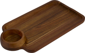 L.Gourmet - Acacia Wood One Dip Serve Board, 37x20x2cm L.Gourmet - Acacia Wood One Dip Serve Board, 37x20x2cm