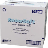 Snow Soft - Bathroom Tissue Roll - 500 shts - 7500 Snow Soft - Bathroom Tissue Roll - 500 shts - 7500