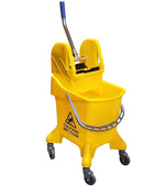 Spartano - HEAVY - 28L Mop Bucket W/ Down Press Wringer - Yellow - Spartano - HEAVY - 28L Mop Bucket W/ Down Press Wringer - Yellow -