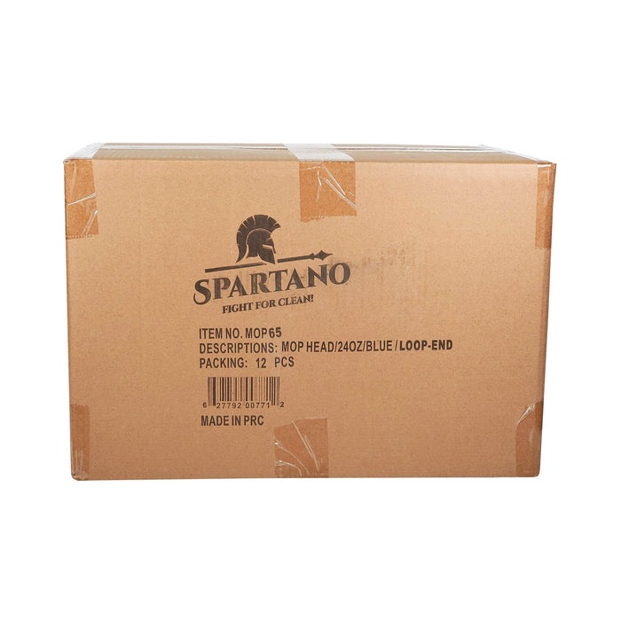 Spartano - 24oz Blue Synthetic Loop-End Mop Head - 3052B