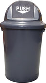Spartano - 60L Garbage Bin w/ Dome Push Lid - Grey - 4899 Spartano - 60L Garbage Bin w/ Dome Push Lid - Grey - 4899