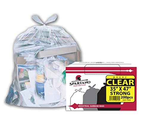 Spartano Industrial Garbage Bags - Clear, 35