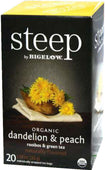 Steep - Tea Bags - Organic - Dandelion & Peach Steep - Tea Bags - Organic - Dandelion & Peach