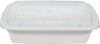 Value+ - 28oz Rectangle White Plastic Container