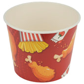 Eco-Craze - Chicken Round Paper Bucket with Lid - 85oz - Medium Eco-Craze - Chicken Round Paper Bucket with Lid - 85oz - Medium