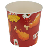 Eco-Craze - Chicken Round Paper Bucket with Lid - 130oz - Large Eco-Craze - Chicken Round Paper Bucket with Lid - 130oz - Large