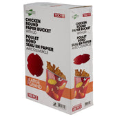 Eco-Craze - Chicken Round Paper Bucket with Lid - 130oz - Large Eco-Craze - Chicken Round Paper Bucket with Lid - 130oz - Large
