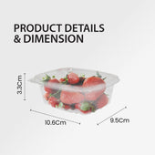 Genpak - Hinged Deli Container - Clear - 4oz - AD04 Genpak - Hinged Deli Container - Clear - 4oz - AD04