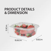 Genpak - Hinged Deli Container - Clear - 4oz - AD04 Genpak - Hinged Deli Container - Clear - 4oz - AD04